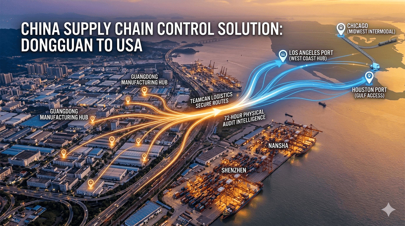 China supply chain confrol solutions Dongguan to USA