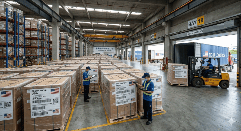 Teamcan export logistics warehouse