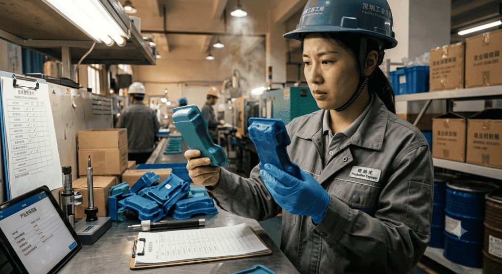 discovering mismatched production materials between approved sample and mass production line